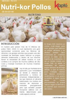 portada boletin nutri-kor pollos
