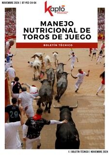 Portada boletín Manejo nutricional de Toros de juego